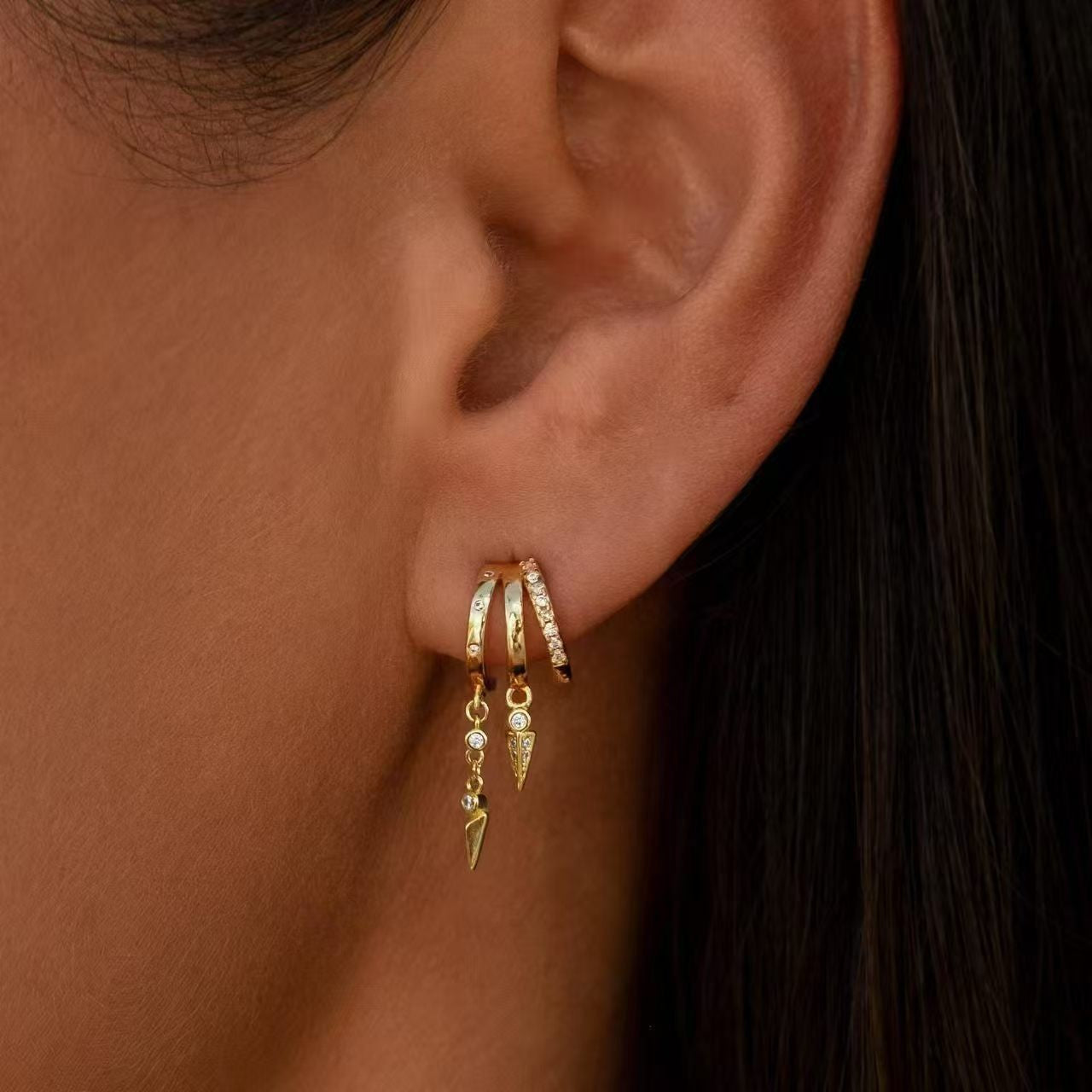 The luxe Chain short earrings