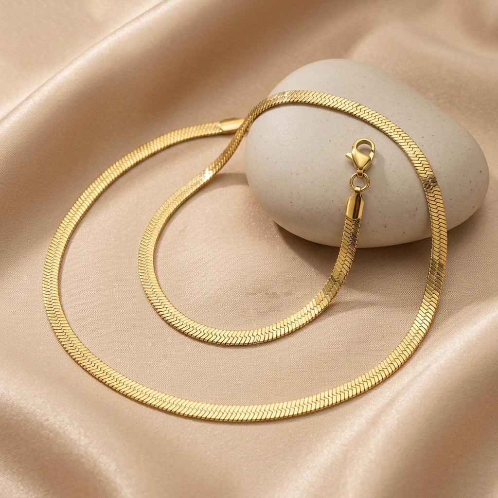 The Luxe Herringbone Chain