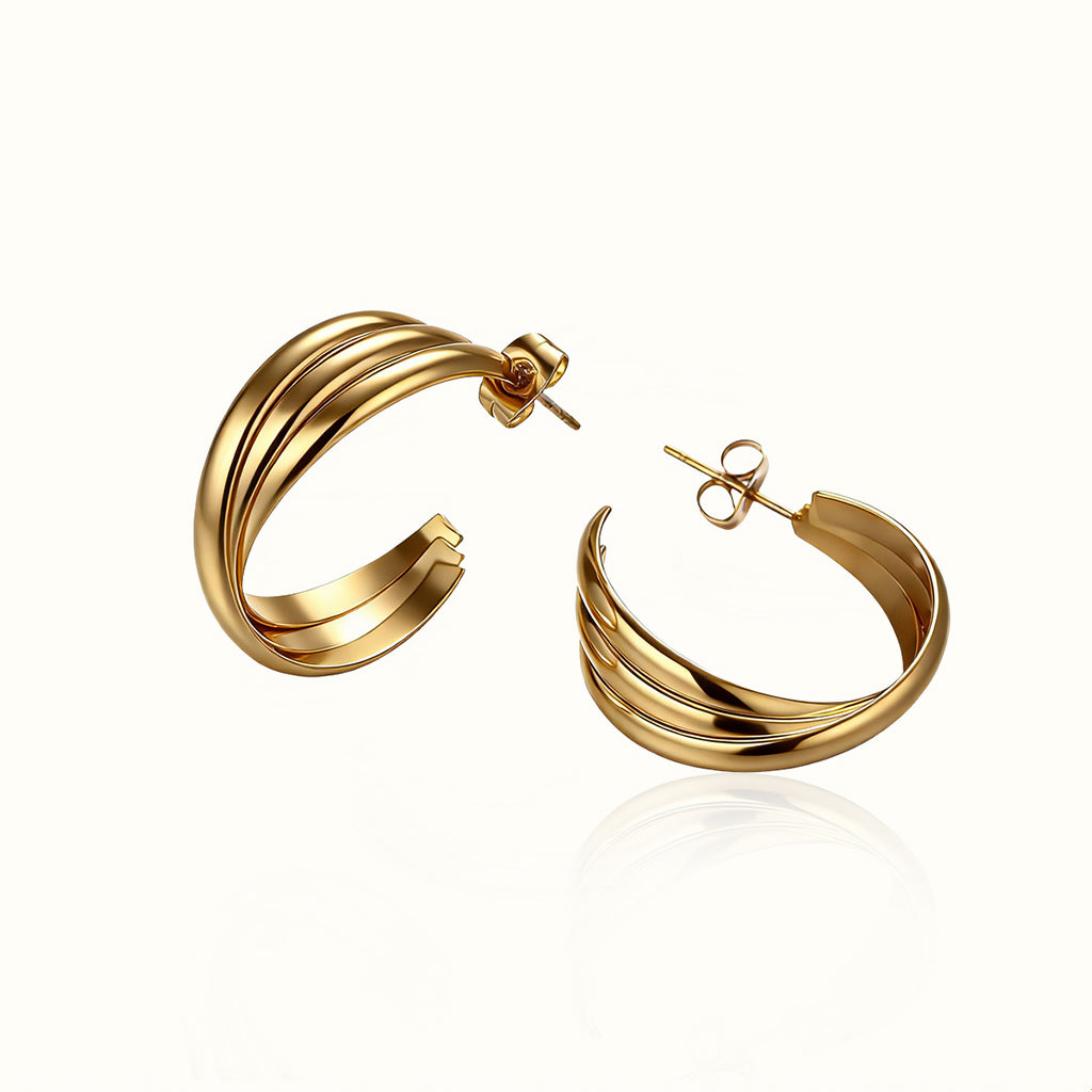 The trinity twist Hoops